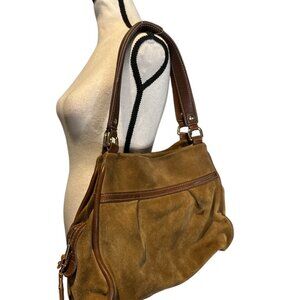 UGG Australia Chestnut Brown Genuine Leather Triple Pocket Satchel Bag Medium
